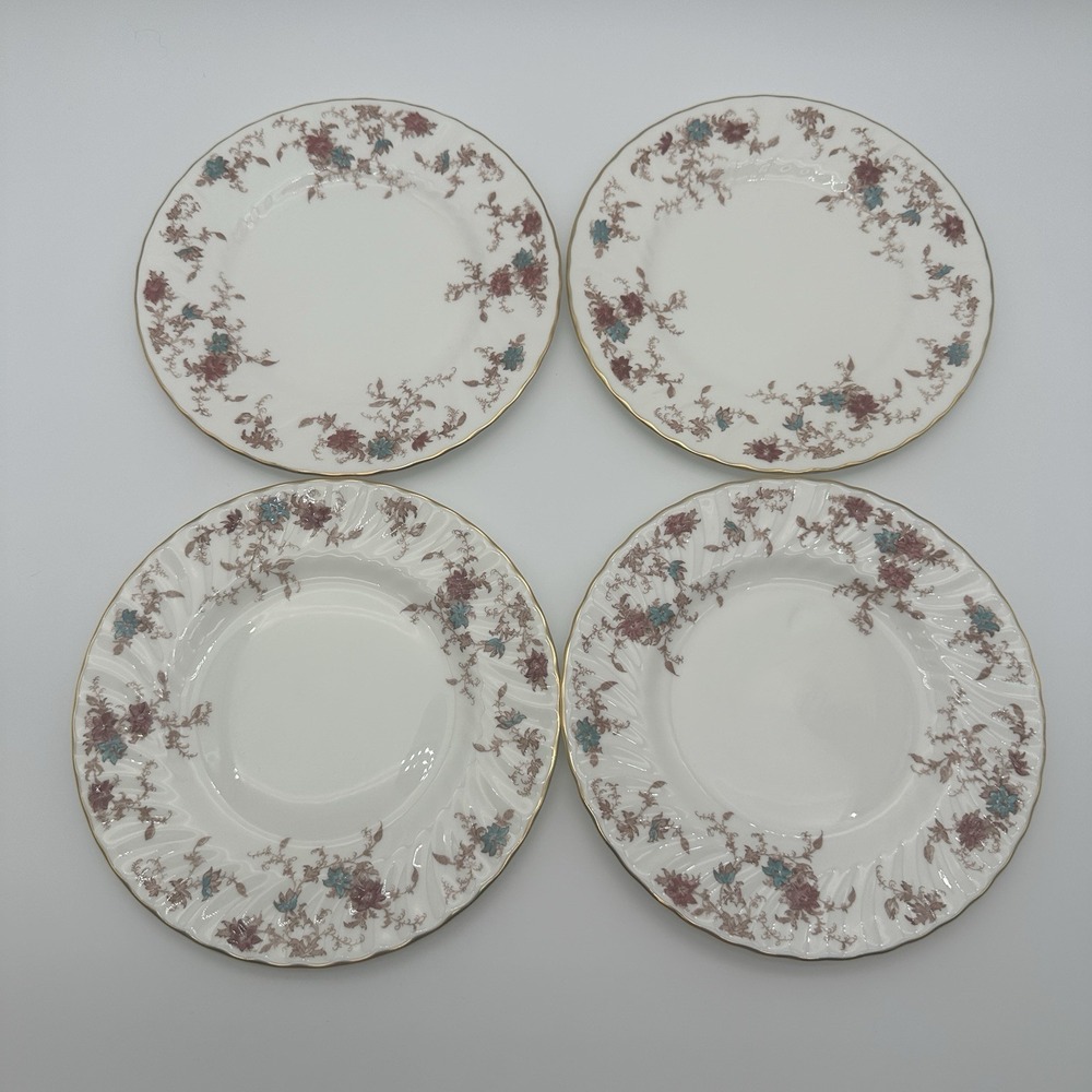 Minton Bone China - Ancestral - Lot of 4 Salad Plates made in England  S-376